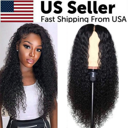 Brazilian human hair long curly lace front wig