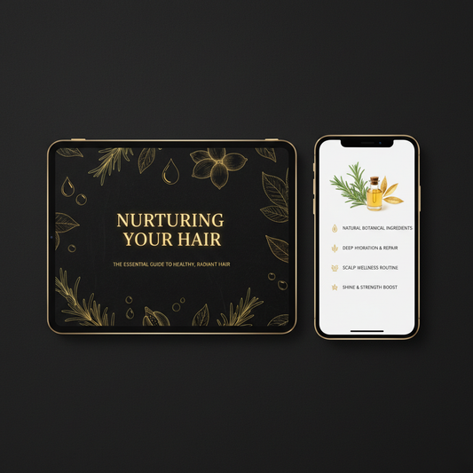 Nurturing Your Hair digital guide displayed on tablet and smartphone