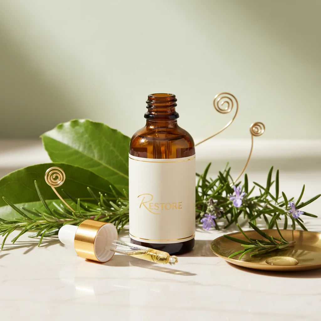 RESTORE™ Scalp Prep — botanical scalp refresh, step 2 of the ToxiTress ritual